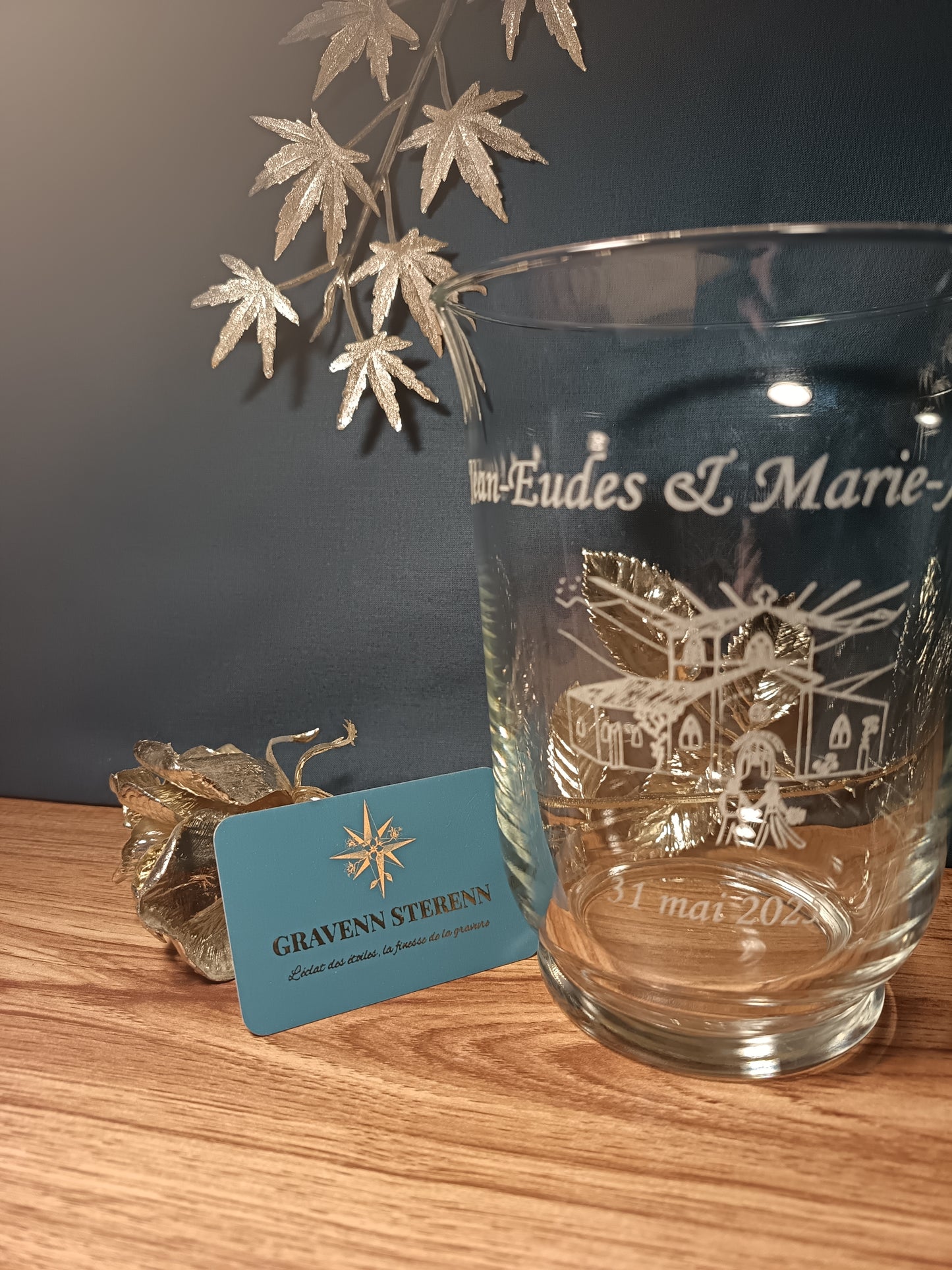 Vase évasé thème mariage