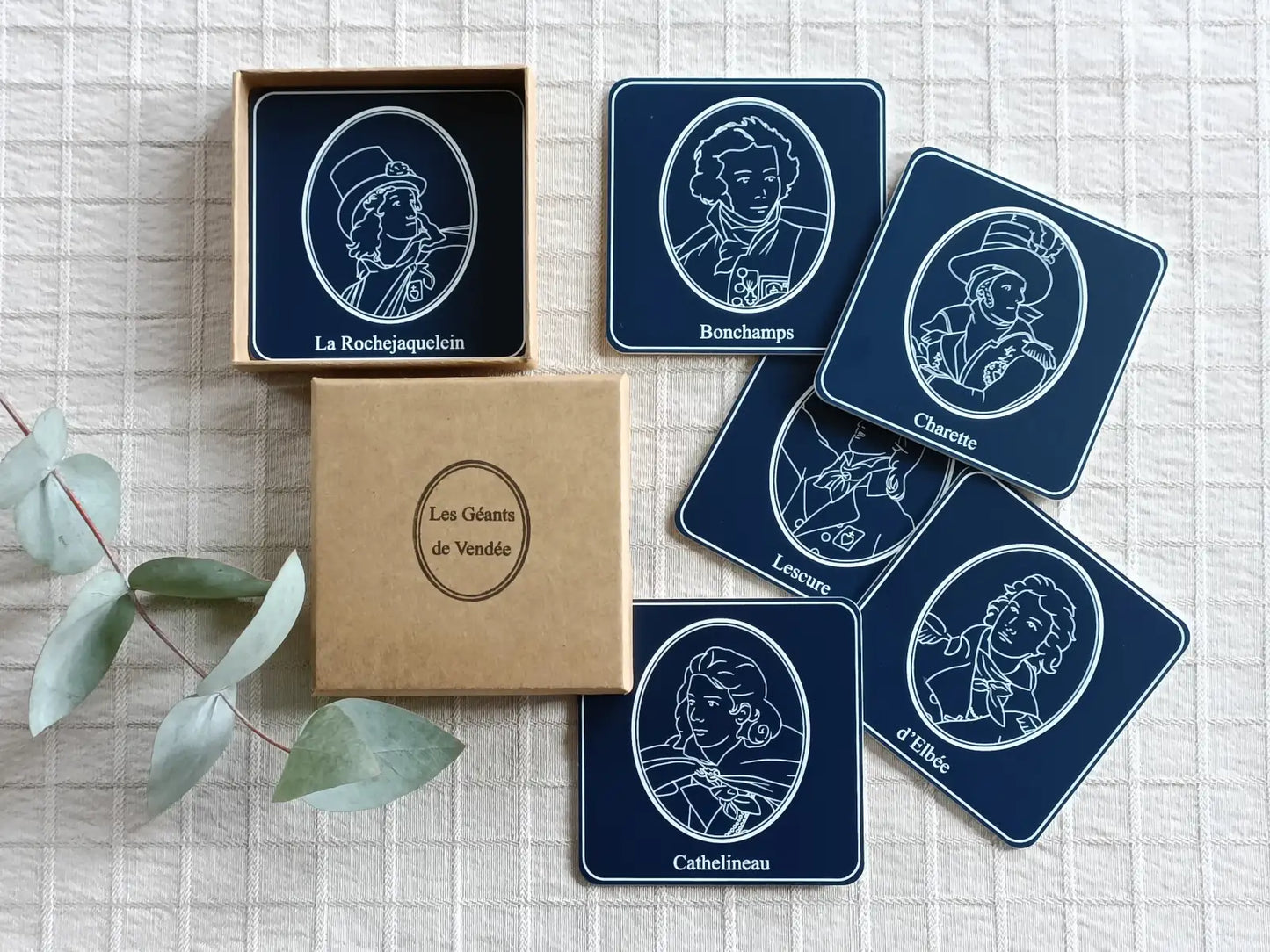 Coffret de dessous de verres Généraux Vendéens