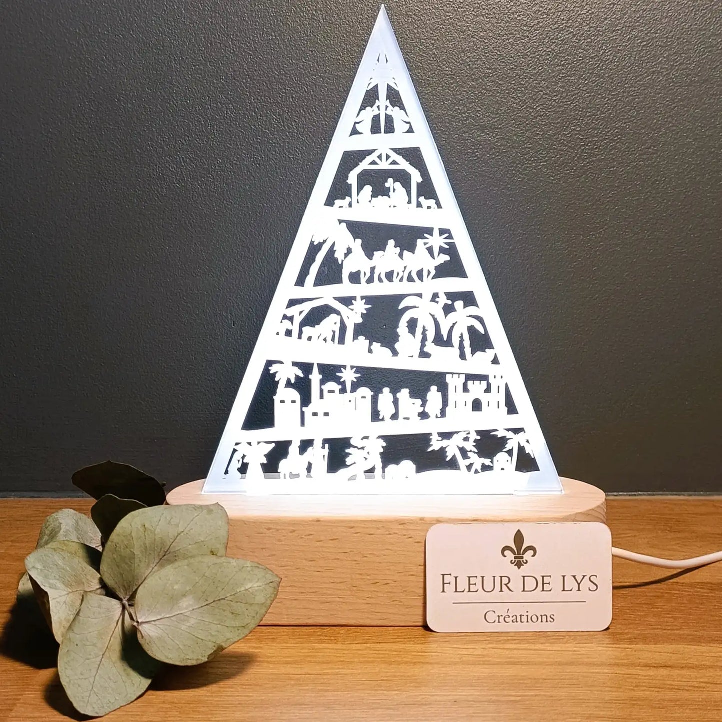 Plaque interchangeable pour lampe avec socle lumineux led Scoutisme