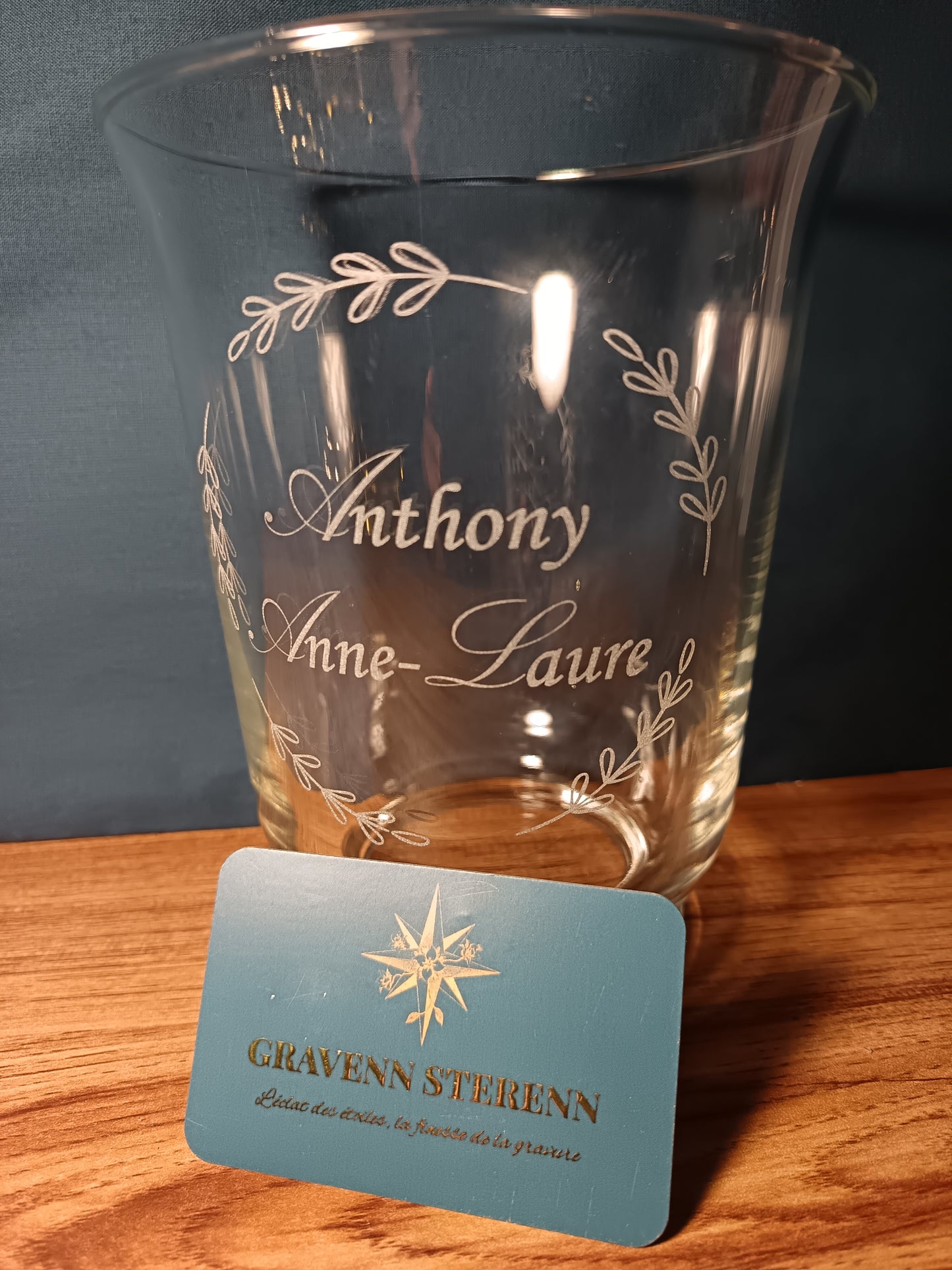Vase évasé thème mariage