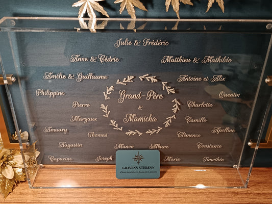 Plateau en plexiglas gravé