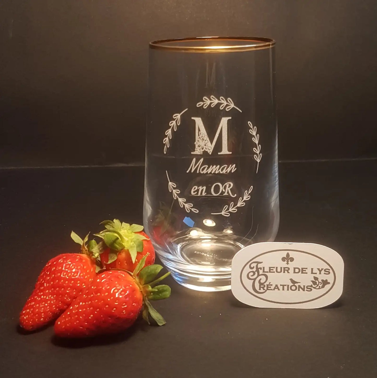 Verre prestige à bord doré